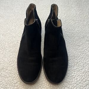 Italeau Black Suede Ankle Boots 38.5 (US 8)